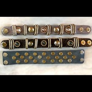 SOLD- Leather bracelet group